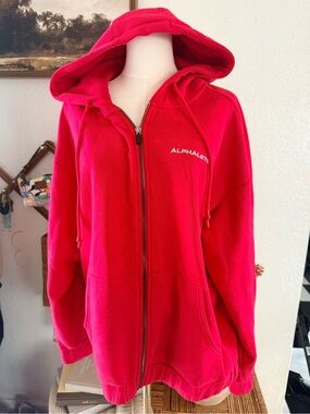 Alphalete Bright Red Full-Zip Hoodie